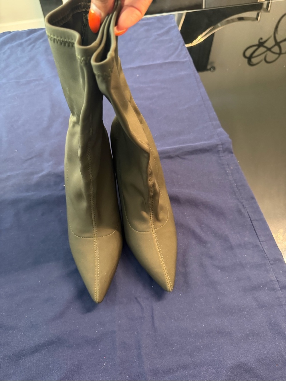 Cape Robbin Olive Pointed Toe Sock Booties